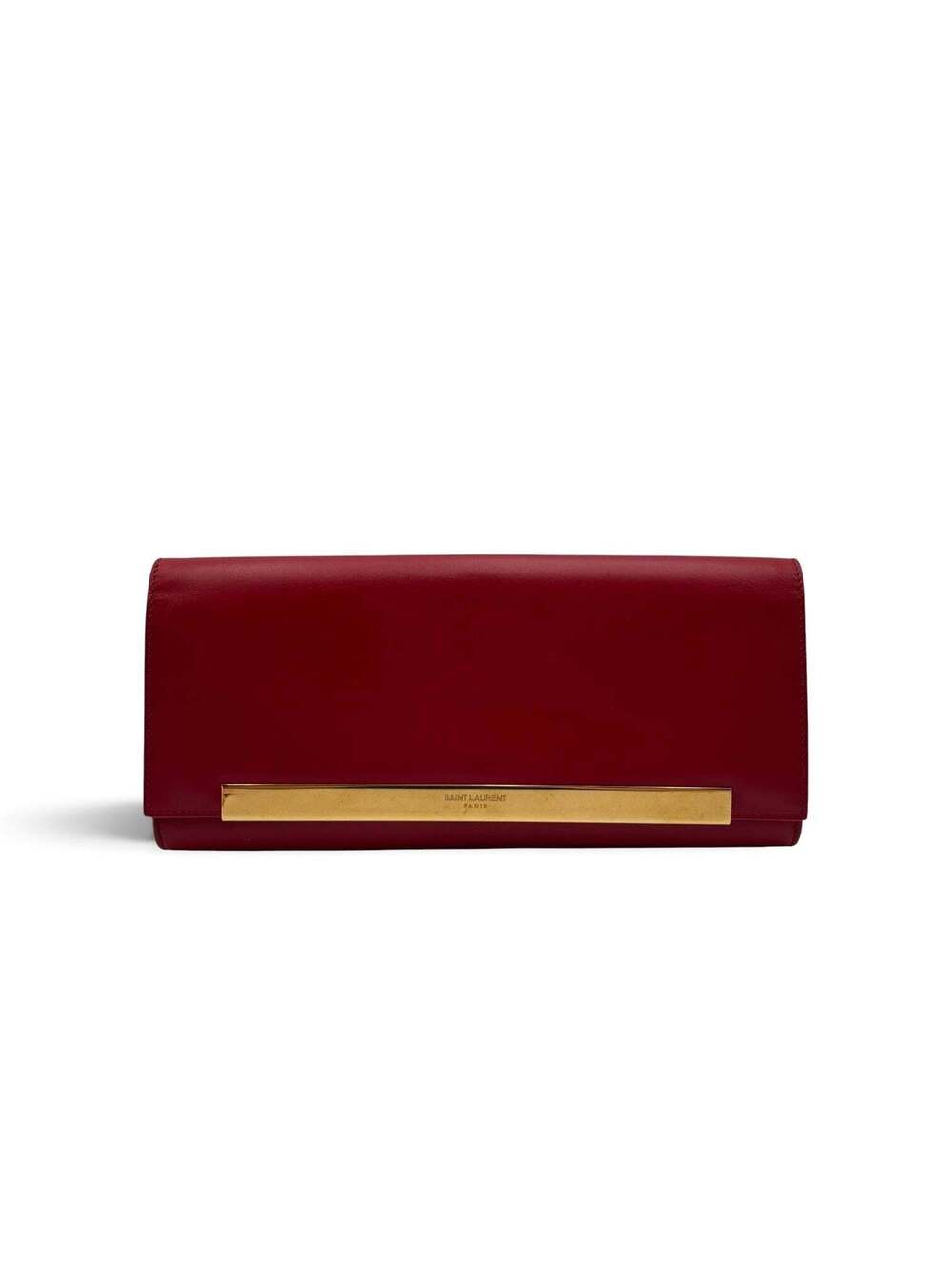 Saint Laurent by Hedi Slimane Lutetia Red Leather Clutch 2012
